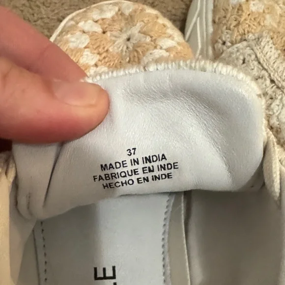 Free people women’s Crochet Sneakers - Cream and Tan - Picture 6 of 8